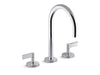 Kallista P24490-LV One Basin Set, Gooseneck, Lever Handle