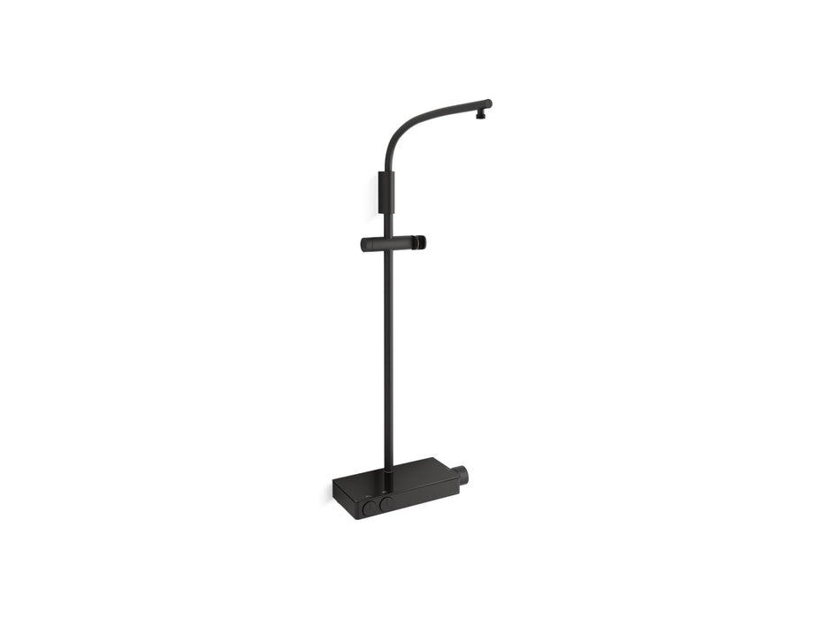 KOHLER K-26337-9 Anthem Two-way exposed thermostatic valve with shower column for rainhead and handshower