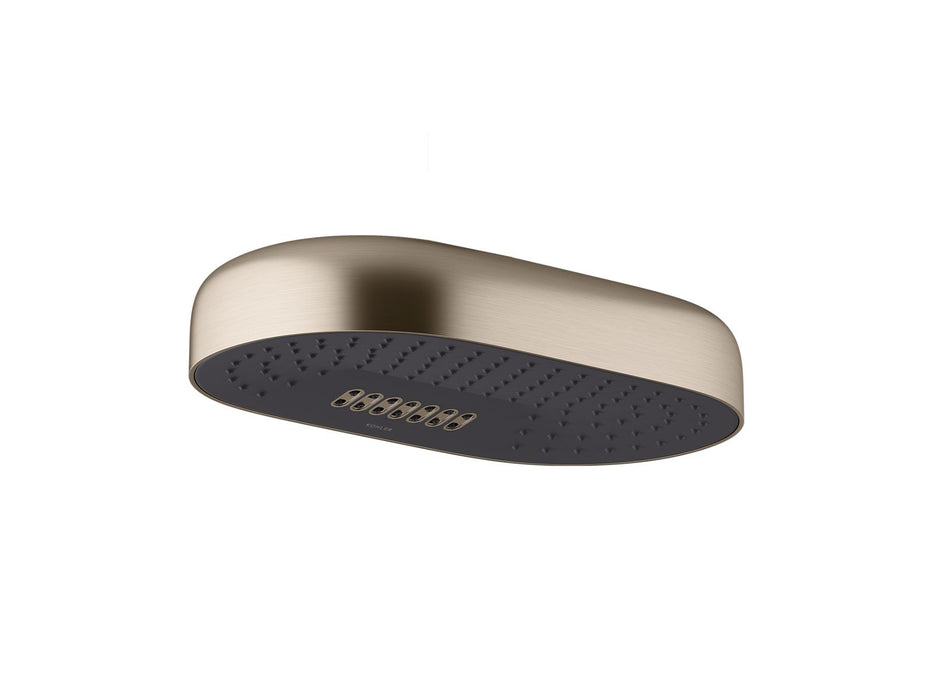 KOHLER Statement Oblong 14" two-function rainhead, 2.5 gpm