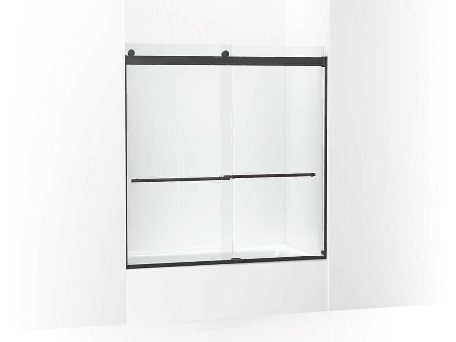 KOHLER K-702420-L Levity Plus Frameless sliding bath door, 61-9/16" H x 56-5/8 - 59-5/8" W, with 5/16"-thick Crystal Clear glass