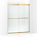 KOHLER K-702424-L Levity Plus Frameless sliding shower door, 77-9/16" H x 56-5/8 - 59-5/8" W, with 5/16"-thick Crystal Clear glass