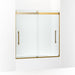 KOHLER K-702425-L Levity Plus Frameless sliding bath door, 61-9/16" H x 56-5/8 - 59-5/8" W, with 3/8"-thick Crystal Clear glass