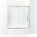 KOHLER K-702425-L Levity Plus Frameless sliding bath door, 61-9/16" H x 56-5/8 - 59-5/8" W, with 3/8"-thick Crystal Clear glass