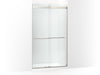 KOHLER K-702428-L Levity Plus Frameless sliding shower door, 81-5/8" H x 44-5/8 - 47-5/8" W, with 3/8"-thick Crystal Clear glass