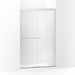 KOHLER K-707106-D3 Revel Sliding shower door, 76" H x 44-5/8 - 47-5/8" W, with 5/16" thick Frosted glass