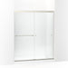 KOHLER K-707201-L Revel Sliding shower door, 70" H x 56-5/8 - 59-5/8" W, with 5/16" thick Crystal Clear glass