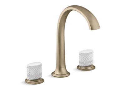 Kallista P25057-CMC Script Sink Faucet, Arch Spt, Wt Porc