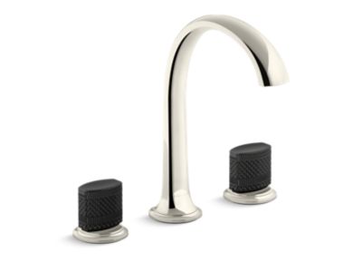 Kallista P25057-CMB Script Sink Faucet, Arch Spt, Blk Porc