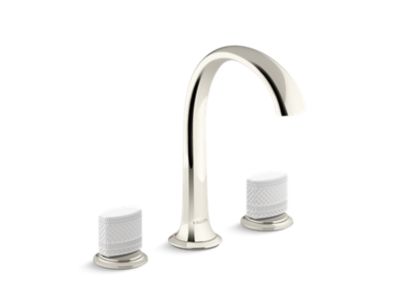 Kallista P25057-CMC Script Sink Faucet, Arch Spt, Wt Porc