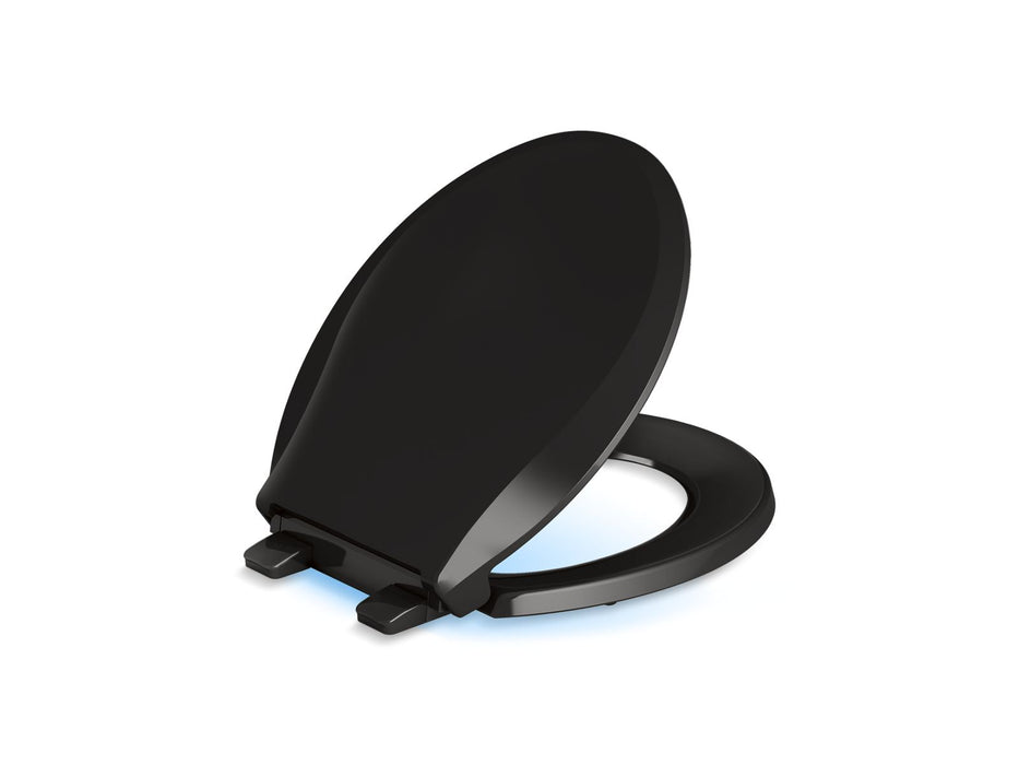 KOHLER K-75758-RL Cachet Nightlight ReadyLatch Quiet-Close round-front toilet seat