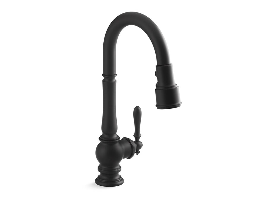KOHLER K-99261 Artifacts Pull-down kitchen sink faucet with three-function sprayhead