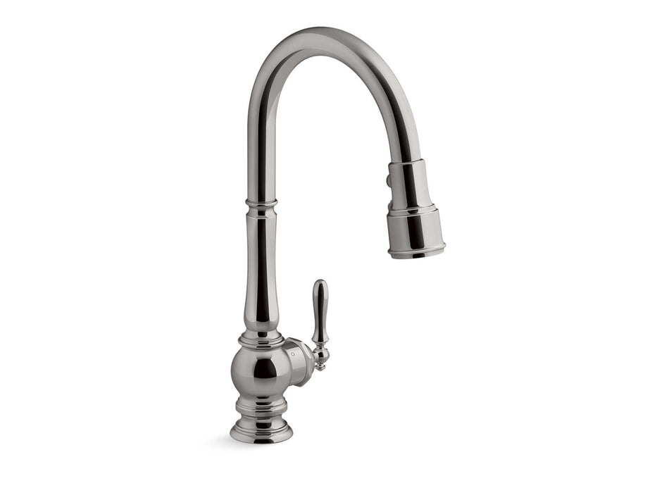 KOHLER K-29709 Artifacts Touchless pull-down kitchen sink faucet with three-function sprayhead