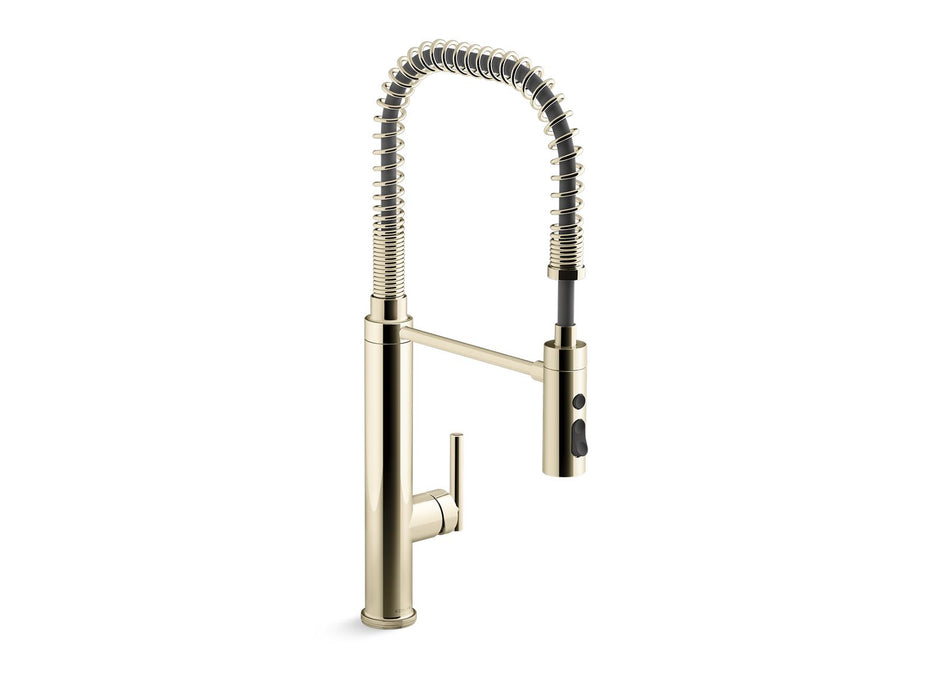 KOHLER K-24982 Purist Semi-professional kitchen sink faucet with three-function sprayhead