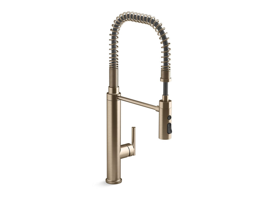 KOHLER K-24982 Purist Semi-professional kitchen sink faucet with three-function sprayhead
