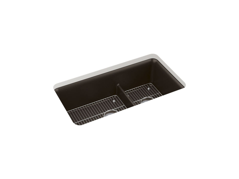 KOHLER K-27786 Cairn Smart Divide 33-1/2" undermount double-bowl kitchen sink