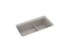 KOHLER K-27786 Cairn Smart Divide 33-1/2" undermount double-bowl kitchen sink