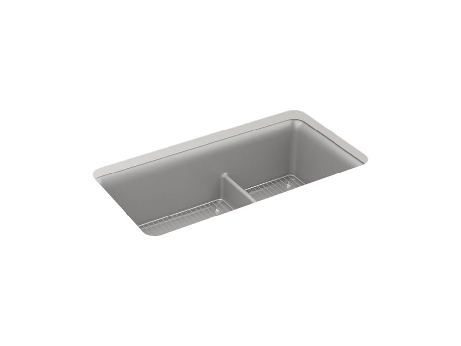 KOHLER K-27786 Cairn Smart Divide 33-1/2" undermount double-bowl kitchen sink
