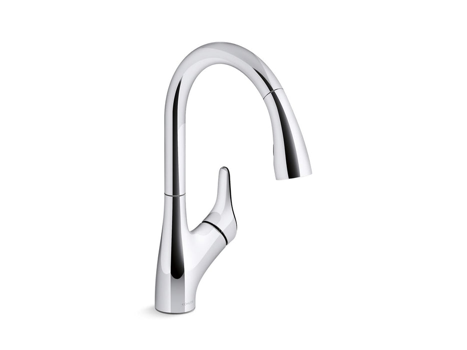 KOHLER K-30469 Rival Pull-down kitchen sink faucet with two-function sprayhead