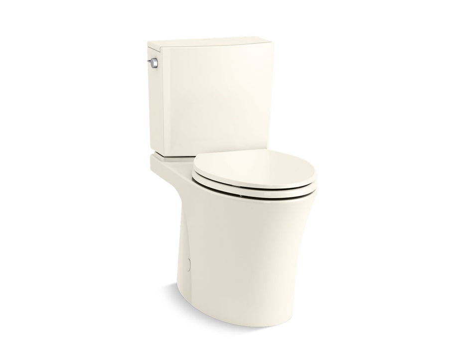 Veil Two-piece elongated toilet with skirted trapway, 1.28 gpf