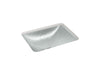 KOHLER K-28823 Yepsen 20" rectangular undermount bathroom sink, no overflow