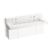 KOHLER K-81027-BPW Constellation 60" wall-mount trough lavatory system with backsplash