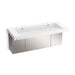 KOHLER K-81032-BSS Constellation 60" wall-mount trough lavatory system