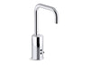 KOHLER K-13472-SATA Gooseneck Touchless single-hole lavatory faucet with Insight sensor technology and temperature mixer, DC-powered, less drain, 0.35 gpm