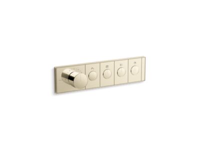 4-Outlet Trim Push Button Mechanical