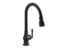 KOHLER K-29709-WB Artifacts Touchless pull-down kitchen sink faucet with KOHLER Konnect and three-function sprayhead