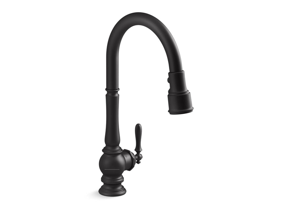 KOHLER K-29709-WB Artifacts Touchless pull-down kitchen sink faucet with KOHLER Konnect and three-function sprayhead