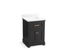 KOHLER K-29259-BD1 Charlemont 24" bathroom vanity cabinet with sink and quartz top