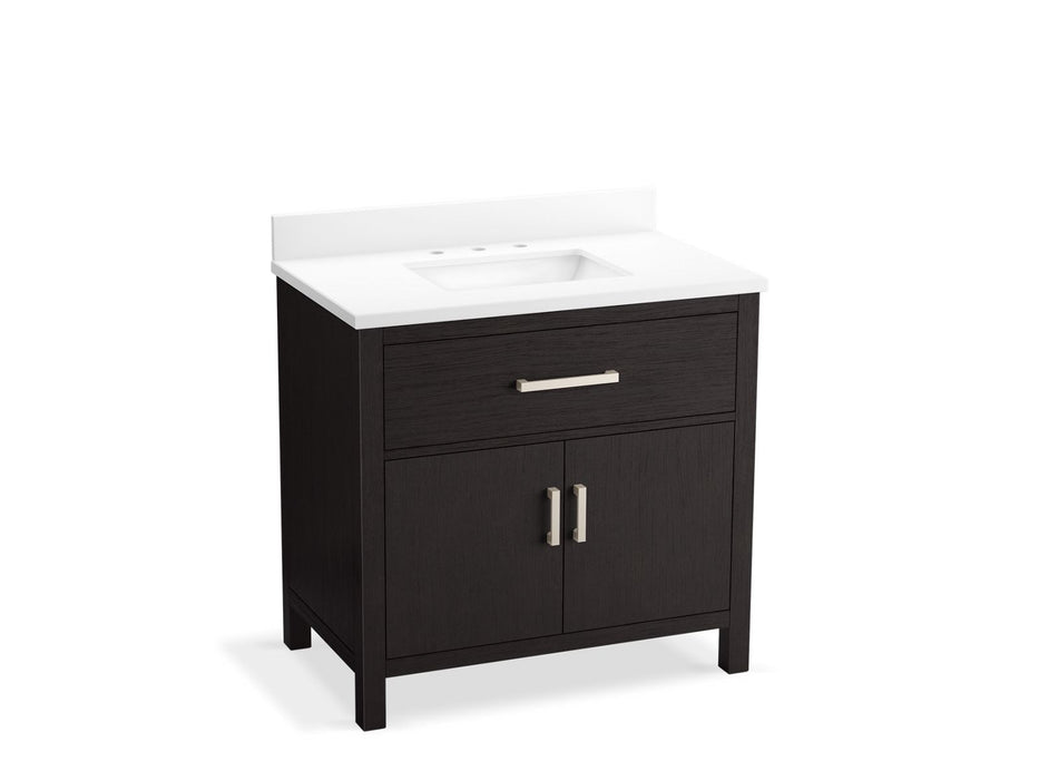 KOHLER K-40639-BD1 Kresla 36" bathroom vanity cabinet with sink and quartz top