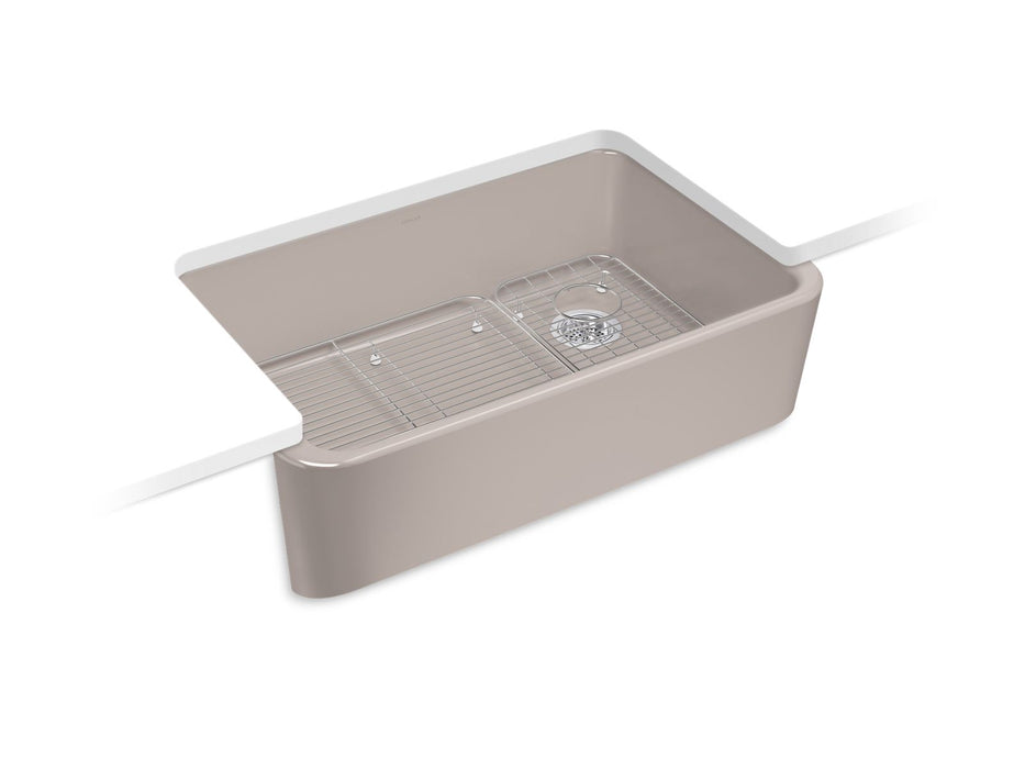 KOHLER Ironridge 34" undermount single-bowl farmhouse kitchen sink