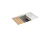 KOHLER Strive 29" undermount single-bowl workstation kitchen sink