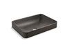 WasteLAB Vox 21-3/4" rectangular vessel bathroom sink, no overflow