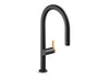 KOHLER K-28268 Components Pull-down kitchen sink faucet with two-function sprayhead