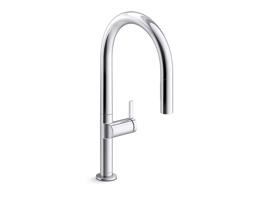 KOHLER K-28268 Components Pull-down kitchen sink faucet with two-function sprayhead