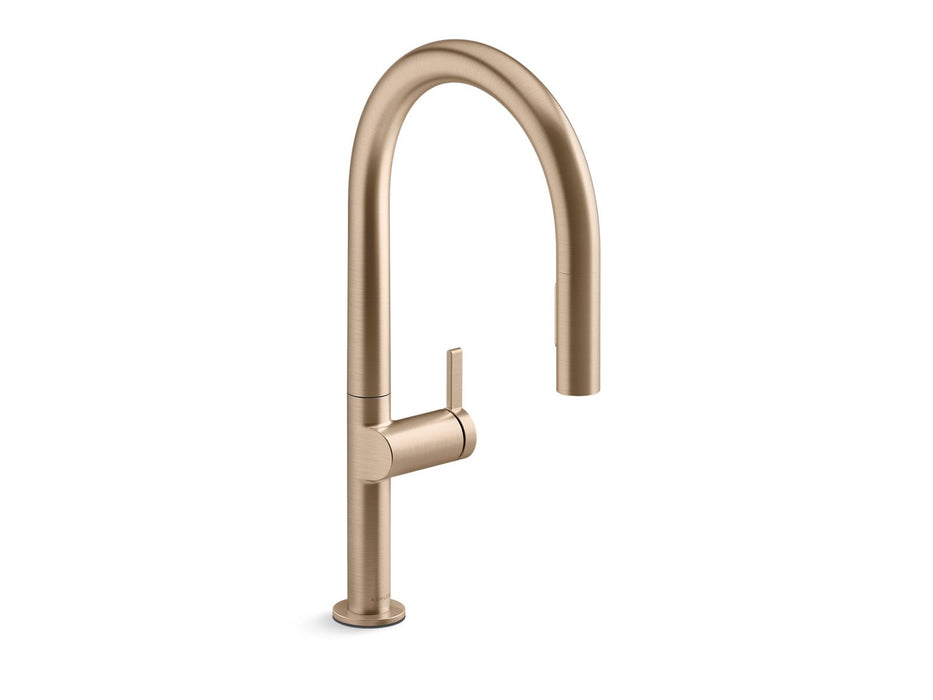 KOHLER K-28268 Components Pull-down kitchen sink faucet with two-function sprayhead