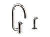 KOHLER K-28272 Components Single-handle kitchen sink faucet with two-function extended-reach spout and side sprayer