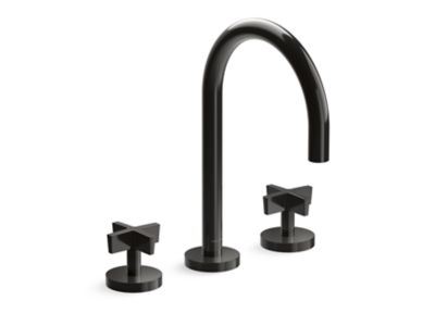 Kallista P24490-CR One Basin Set, Gooseneck, Cross Handle