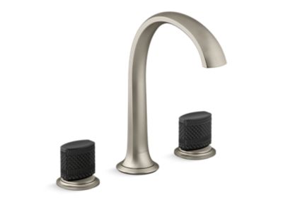 Kallista P25057-CMB Script Sink Faucet, Arch Spt, Blk Porc