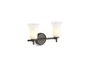 KOHLER K-38405-SC02 Bellera Two-light sconce with frosted shades