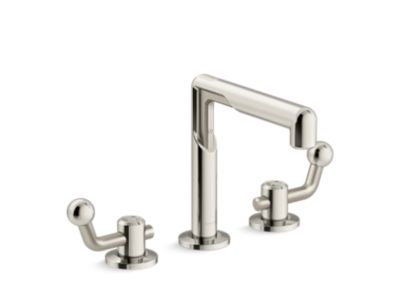 Kallista P34864-BN Vice Widespread Faucet, Crank