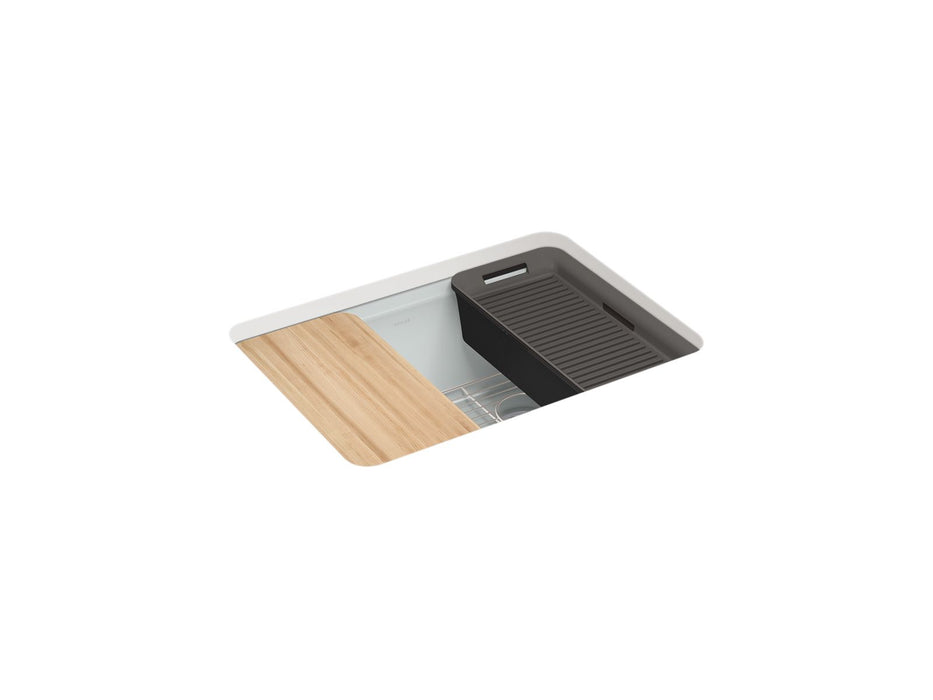KOHLER Riverby 27" undermount single-bowl workstation kitchen sink