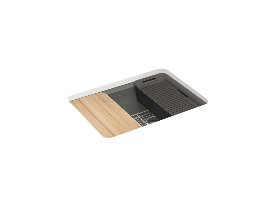 KOHLER Riverby 27" undermount single-bowl workstation kitchen sink