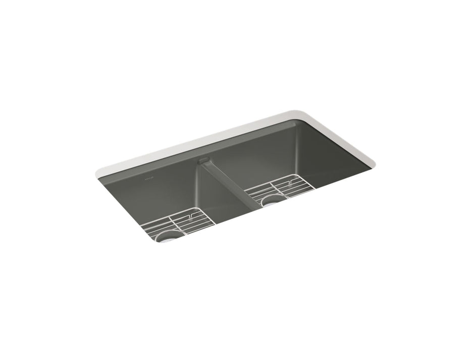 KOHLER Riverby 33" undermount double-bowl kitchen sink