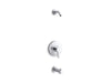 KOHLER Elate Rite-Temp bath and shower trim kit, without showerhead