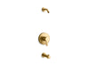 KOHLER Elate Rite-Temp bath and shower trim kit, without showerhead