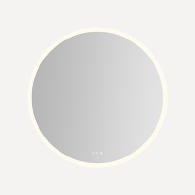 Robern Instinct Lighted Mirror, 40" Circle, Perimeter Light Pattern, TUN Lighting, Warm White (2700K) to Cool White (5600K), Dimmable, Defogger