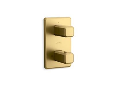 Kallista P33363-00 Bezel 1-Outlet Stacked Thermo Trim